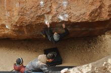 Bouldering in Hueco Tanks on 01/16/2020 with Blue Lizard Climbing and Yoga

Filename: SRM_20200116_1204060.jpg
Aperture: f/3.5
Shutter Speed: 1/320
Body: Canon EOS-1D Mark II
Lens: Canon EF 50mm f/1.8 II