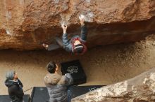 Bouldering in Hueco Tanks on 01/16/2020 with Blue Lizard Climbing and Yoga

Filename: SRM_20200116_1204370.jpg
Aperture: f/3.5
Shutter Speed: 1/320
Body: Canon EOS-1D Mark II
Lens: Canon EF 50mm f/1.8 II