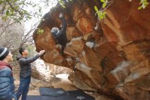 Bouldering in Hueco Tanks on 01/16/2020 with Blue Lizard Climbing and Yoga

Filename: SRM_20200116_1321520.jpg
Aperture: f/3.5
Shutter Speed: 1/200
Body: Canon EOS-1D Mark II
Lens: Canon EF 16-35mm f/2.8 L