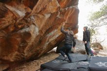 Bouldering in Hueco Tanks on 01/16/2020 with Blue Lizard Climbing and Yoga

Filename: SRM_20200116_1328341.jpg
Aperture: f/4.0
Shutter Speed: 1/250
Body: Canon EOS-1D Mark II
Lens: Canon EF 16-35mm f/2.8 L