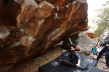 Bouldering in Hueco Tanks on 01/16/2020 with Blue Lizard Climbing and Yoga

Filename: SRM_20200116_1329201.jpg
Aperture: f/4.0
Shutter Speed: 1/250
Body: Canon EOS-1D Mark II
Lens: Canon EF 16-35mm f/2.8 L