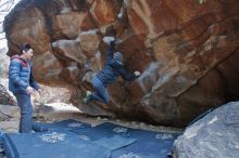 Bouldering in Hueco Tanks on 01/16/2020 with Blue Lizard Climbing and Yoga

Filename: SRM_20200116_1333360.jpg
Aperture: f/4.0
Shutter Speed: 1/250
Body: Canon EOS-1D Mark II
Lens: Canon EF 16-35mm f/2.8 L