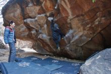 Bouldering in Hueco Tanks on 01/16/2020 with Blue Lizard Climbing and Yoga

Filename: SRM_20200116_1333370.jpg
Aperture: f/4.0
Shutter Speed: 1/250
Body: Canon EOS-1D Mark II
Lens: Canon EF 16-35mm f/2.8 L