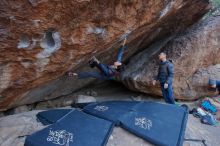 Bouldering in Hueco Tanks on 01/16/2020 with Blue Lizard Climbing and Yoga

Filename: SRM_20200116_1345160.jpg
Aperture: f/6.3
Shutter Speed: 1/250
Body: Canon EOS-1D Mark II
Lens: Canon EF 16-35mm f/2.8 L