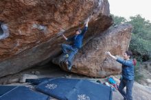 Bouldering in Hueco Tanks on 01/16/2020 with Blue Lizard Climbing and Yoga

Filename: SRM_20200116_1347452.jpg
Aperture: f/5.6
Shutter Speed: 1/250
Body: Canon EOS-1D Mark II
Lens: Canon EF 16-35mm f/2.8 L