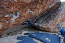 Bouldering in Hueco Tanks on 01/16/2020 with Blue Lizard Climbing and Yoga

Filename: SRM_20200116_1352460.jpg
Aperture: f/6.3
Shutter Speed: 1/250
Body: Canon EOS-1D Mark II
Lens: Canon EF 16-35mm f/2.8 L