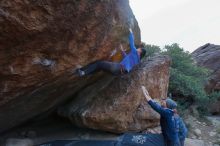 Bouldering in Hueco Tanks on 01/16/2020 with Blue Lizard Climbing and Yoga

Filename: SRM_20200116_1355430.jpg
Aperture: f/10.0
Shutter Speed: 1/320
Body: Canon EOS-1D Mark II
Lens: Canon EF 16-35mm f/2.8 L