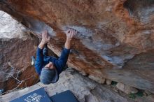Bouldering in Hueco Tanks on 01/16/2020 with Blue Lizard Climbing and Yoga

Filename: SRM_20200116_1358521.jpg
Aperture: f/5.6
Shutter Speed: 1/320
Body: Canon EOS-1D Mark II
Lens: Canon EF 16-35mm f/2.8 L