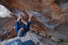 Bouldering in Hueco Tanks on 01/16/2020 with Blue Lizard Climbing and Yoga

Filename: SRM_20200116_1358521.jpg
Aperture: f/5.6
Shutter Speed: 1/320
Body: Canon EOS-1D Mark II
Lens: Canon EF 16-35mm f/2.8 L