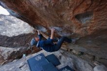 Bouldering in Hueco Tanks on 01/16/2020 with Blue Lizard Climbing and Yoga

Filename: SRM_20200116_1359030.jpg
Aperture: f/6.3
Shutter Speed: 1/320
Body: Canon EOS-1D Mark II
Lens: Canon EF 16-35mm f/2.8 L