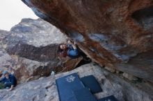 Bouldering in Hueco Tanks on 01/16/2020 with Blue Lizard Climbing and Yoga

Filename: SRM_20200116_1401540.jpg
Aperture: f/6.3
Shutter Speed: 1/320
Body: Canon EOS-1D Mark II
Lens: Canon EF 16-35mm f/2.8 L