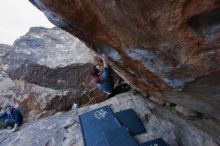 Bouldering in Hueco Tanks on 01/16/2020 with Blue Lizard Climbing and Yoga

Filename: SRM_20200116_1401541.jpg
Aperture: f/6.3
Shutter Speed: 1/320
Body: Canon EOS-1D Mark II
Lens: Canon EF 16-35mm f/2.8 L