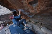 Bouldering in Hueco Tanks on 01/16/2020 with Blue Lizard Climbing and Yoga

Filename: SRM_20200116_1402061.jpg
Aperture: f/5.6
Shutter Speed: 1/320
Body: Canon EOS-1D Mark II
Lens: Canon EF 16-35mm f/2.8 L