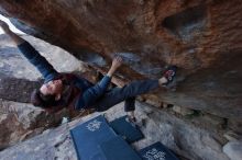 Bouldering in Hueco Tanks on 01/16/2020 with Blue Lizard Climbing and Yoga

Filename: SRM_20200116_1402110.jpg
Aperture: f/6.3
Shutter Speed: 1/320
Body: Canon EOS-1D Mark II
Lens: Canon EF 16-35mm f/2.8 L