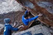 Bouldering in Hueco Tanks on 01/16/2020 with Blue Lizard Climbing and Yoga

Filename: SRM_20200116_1404310.jpg
Aperture: f/5.6
Shutter Speed: 1/320
Body: Canon EOS-1D Mark II
Lens: Canon EF 16-35mm f/2.8 L