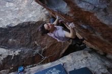 Bouldering in Hueco Tanks on 01/16/2020 with Blue Lizard Climbing and Yoga

Filename: SRM_20200116_1407170.jpg
Aperture: f/7.1
Shutter Speed: 1/320
Body: Canon EOS-1D Mark II
Lens: Canon EF 16-35mm f/2.8 L