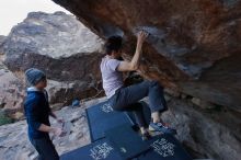 Bouldering in Hueco Tanks on 01/16/2020 with Blue Lizard Climbing and Yoga

Filename: SRM_20200116_1407290.jpg
Aperture: f/7.1
Shutter Speed: 1/320
Body: Canon EOS-1D Mark II
Lens: Canon EF 16-35mm f/2.8 L