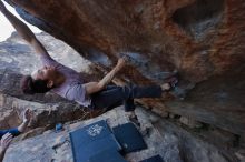 Bouldering in Hueco Tanks on 01/16/2020 with Blue Lizard Climbing and Yoga

Filename: SRM_20200116_1407330.jpg
Aperture: f/7.1
Shutter Speed: 1/320
Body: Canon EOS-1D Mark II
Lens: Canon EF 16-35mm f/2.8 L