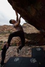 Bouldering in Hueco Tanks on 01/16/2020 with Blue Lizard Climbing and Yoga

Filename: SRM_20200116_1407390.jpg
Aperture: f/13.0
Shutter Speed: 1/320
Body: Canon EOS-1D Mark II
Lens: Canon EF 16-35mm f/2.8 L