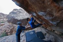 Bouldering in Hueco Tanks on 01/16/2020 with Blue Lizard Climbing and Yoga

Filename: SRM_20200116_1410100.jpg
Aperture: f/3.5
Shutter Speed: 1/320
Body: Canon EOS-1D Mark II
Lens: Canon EF 16-35mm f/2.8 L