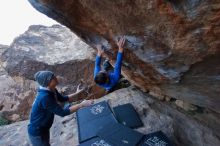 Bouldering in Hueco Tanks on 01/16/2020 with Blue Lizard Climbing and Yoga

Filename: SRM_20200116_1410150.jpg
Aperture: f/3.5
Shutter Speed: 1/320
Body: Canon EOS-1D Mark II
Lens: Canon EF 16-35mm f/2.8 L