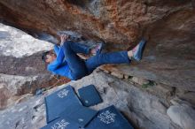 Bouldering in Hueco Tanks on 01/16/2020 with Blue Lizard Climbing and Yoga

Filename: SRM_20200116_1417010.jpg
Aperture: f/3.5
Shutter Speed: 1/320
Body: Canon EOS-1D Mark II
Lens: Canon EF 16-35mm f/2.8 L