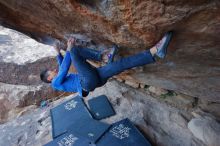 Bouldering in Hueco Tanks on 01/16/2020 with Blue Lizard Climbing and Yoga

Filename: SRM_20200116_1417020.jpg
Aperture: f/3.5
Shutter Speed: 1/320
Body: Canon EOS-1D Mark II
Lens: Canon EF 16-35mm f/2.8 L