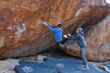 Bouldering in Hueco Tanks on 01/16/2020 with Blue Lizard Climbing and Yoga

Filename: SRM_20200116_1428270.jpg
Aperture: f/5.6
Shutter Speed: 1/320
Body: Canon EOS-1D Mark II
Lens: Canon EF 16-35mm f/2.8 L