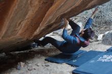 Bouldering in Hueco Tanks on 01/16/2020 with Blue Lizard Climbing and Yoga

Filename: SRM_20200116_1440500.jpg
Aperture: f/2.8
Shutter Speed: 1/250
Body: Canon EOS-1D Mark II
Lens: Canon EF 50mm f/1.8 II