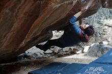 Bouldering in Hueco Tanks on 01/16/2020 with Blue Lizard Climbing and Yoga

Filename: SRM_20200116_1443350.jpg
Aperture: f/4.5
Shutter Speed: 1/250
Body: Canon EOS-1D Mark II
Lens: Canon EF 50mm f/1.8 II