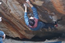 Bouldering in Hueco Tanks on 01/16/2020 with Blue Lizard Climbing and Yoga

Filename: SRM_20200116_1448190.jpg
Aperture: f/2.8
Shutter Speed: 1/250
Body: Canon EOS-1D Mark II
Lens: Canon EF 50mm f/1.8 II