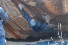 Bouldering in Hueco Tanks on 01/16/2020 with Blue Lizard Climbing and Yoga

Filename: SRM_20200116_1450481.jpg
Aperture: f/2.8
Shutter Speed: 1/250
Body: Canon EOS-1D Mark II
Lens: Canon EF 50mm f/1.8 II