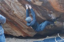 Bouldering in Hueco Tanks on 01/16/2020 with Blue Lizard Climbing and Yoga

Filename: SRM_20200116_1450520.jpg
Aperture: f/2.8
Shutter Speed: 1/250
Body: Canon EOS-1D Mark II
Lens: Canon EF 50mm f/1.8 II