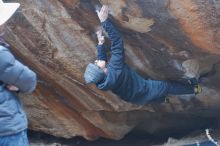 Bouldering in Hueco Tanks on 01/16/2020 with Blue Lizard Climbing and Yoga

Filename: SRM_20200116_1450531.jpg
Aperture: f/2.8
Shutter Speed: 1/250
Body: Canon EOS-1D Mark II
Lens: Canon EF 50mm f/1.8 II