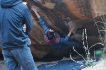 Bouldering in Hueco Tanks on 01/16/2020 with Blue Lizard Climbing and Yoga

Filename: SRM_20200116_1451510.jpg
Aperture: f/3.2
Shutter Speed: 1/250
Body: Canon EOS-1D Mark II
Lens: Canon EF 50mm f/1.8 II