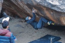 Bouldering in Hueco Tanks on 01/16/2020 with Blue Lizard Climbing and Yoga

Filename: SRM_20200116_1457270.jpg
Aperture: f/2.8
Shutter Speed: 1/250
Body: Canon EOS-1D Mark II
Lens: Canon EF 50mm f/1.8 II