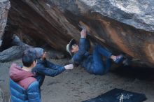 Bouldering in Hueco Tanks on 01/16/2020 with Blue Lizard Climbing and Yoga

Filename: SRM_20200116_1458030.jpg
Aperture: f/3.5
Shutter Speed: 1/250
Body: Canon EOS-1D Mark II
Lens: Canon EF 50mm f/1.8 II