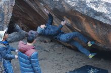 Bouldering in Hueco Tanks on 01/16/2020 with Blue Lizard Climbing and Yoga

Filename: SRM_20200116_1458210.jpg
Aperture: f/3.2
Shutter Speed: 1/250
Body: Canon EOS-1D Mark II
Lens: Canon EF 50mm f/1.8 II