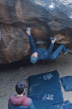 Bouldering in Hueco Tanks on 01/16/2020 with Blue Lizard Climbing and Yoga

Filename: SRM_20200116_1508550.jpg
Aperture: f/3.5
Shutter Speed: 1/250
Body: Canon EOS-1D Mark II
Lens: Canon EF 50mm f/1.8 II