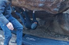 Bouldering in Hueco Tanks on 01/16/2020 with Blue Lizard Climbing and Yoga

Filename: SRM_20200116_1527190.jpg
Aperture: f/2.8
Shutter Speed: 1/250
Body: Canon EOS-1D Mark II
Lens: Canon EF 50mm f/1.8 II