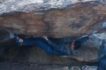 Bouldering in Hueco Tanks on 01/16/2020 with Blue Lizard Climbing and Yoga

Filename: SRM_20200116_1538250.jpg
Aperture: f/4.0
Shutter Speed: 1/250
Body: Canon EOS-1D Mark II
Lens: Canon EF 50mm f/1.8 II