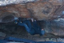 Bouldering in Hueco Tanks on 01/16/2020 with Blue Lizard Climbing and Yoga

Filename: SRM_20200116_1539130.jpg
Aperture: f/3.5
Shutter Speed: 1/250
Body: Canon EOS-1D Mark II
Lens: Canon EF 50mm f/1.8 II