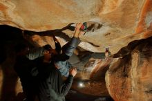 Bouldering in Hueco Tanks on 01/16/2020 with Blue Lizard Climbing and Yoga

Filename: SRM_20200116_1752580.jpg
Aperture: f/8.0
Shutter Speed: 1/250
Body: Canon EOS-1D Mark II
Lens: Canon EF 16-35mm f/2.8 L