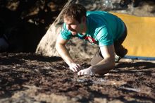 Bouldering in Hueco Tanks on 01/18/2020 with Blue Lizard Climbing and Yoga

Filename: SRM_20200118_1417060.jpg
Aperture: f/4.0
Shutter Speed: 1/400
Body: Canon EOS-1D Mark II
Lens: Canon EF 50mm f/1.8 II