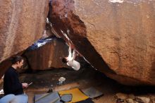 Bouldering in Hueco Tanks on 01/18/2020 with Blue Lizard Climbing and Yoga

Filename: SRM_20200118_1542590.jpg
Aperture: f/4.0
Shutter Speed: 1/250
Body: Canon EOS-1D Mark II
Lens: Canon EF 16-35mm f/2.8 L