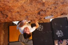 Bouldering in Hueco Tanks on 01/18/2020 with Blue Lizard Climbing and Yoga

Filename: SRM_20200118_1552401.jpg
Aperture: f/4.5
Shutter Speed: 1/250
Body: Canon EOS-1D Mark II
Lens: Canon EF 16-35mm f/2.8 L