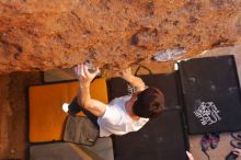 Bouldering in Hueco Tanks on 01/18/2020 with Blue Lizard Climbing and Yoga

Filename: SRM_20200118_1552410.jpg
Aperture: f/4.5
Shutter Speed: 1/250
Body: Canon EOS-1D Mark II
Lens: Canon EF 16-35mm f/2.8 L