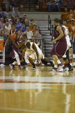 The longhorns defeated the Texas Southern University (TSU) Tigers 90-50 Tuesday night.

Filename: SRM_20061128_2030126.jpg
Aperture: f/2.8
Shutter Speed: 1/640
Body: Canon EOS-1D Mark II
Lens: Canon EF 80-200mm f/2.8 L