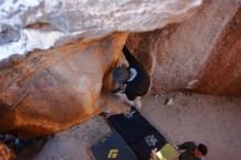 Bouldering in Hueco Tanks on 01/18/2020 with Blue Lizard Climbing and Yoga

Filename: SRM_20200118_1557370.jpg
Aperture: f/4.0
Shutter Speed: 1/250
Body: Canon EOS-1D Mark II
Lens: Canon EF 16-35mm f/2.8 L