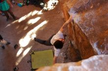 Bouldering in Hueco Tanks on 01/18/2020 with Blue Lizard Climbing and Yoga

Filename: SRM_20200118_1604175.jpg
Aperture: f/4.5
Shutter Speed: 1/250
Body: Canon EOS-1D Mark II
Lens: Canon EF 16-35mm f/2.8 L